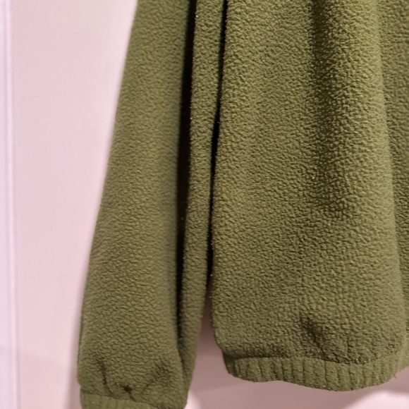 Stüssy Bronson Polar Fleece Drawstring Hoodie Sz: S olive green.Embroidered logo - Picture 11 of 13